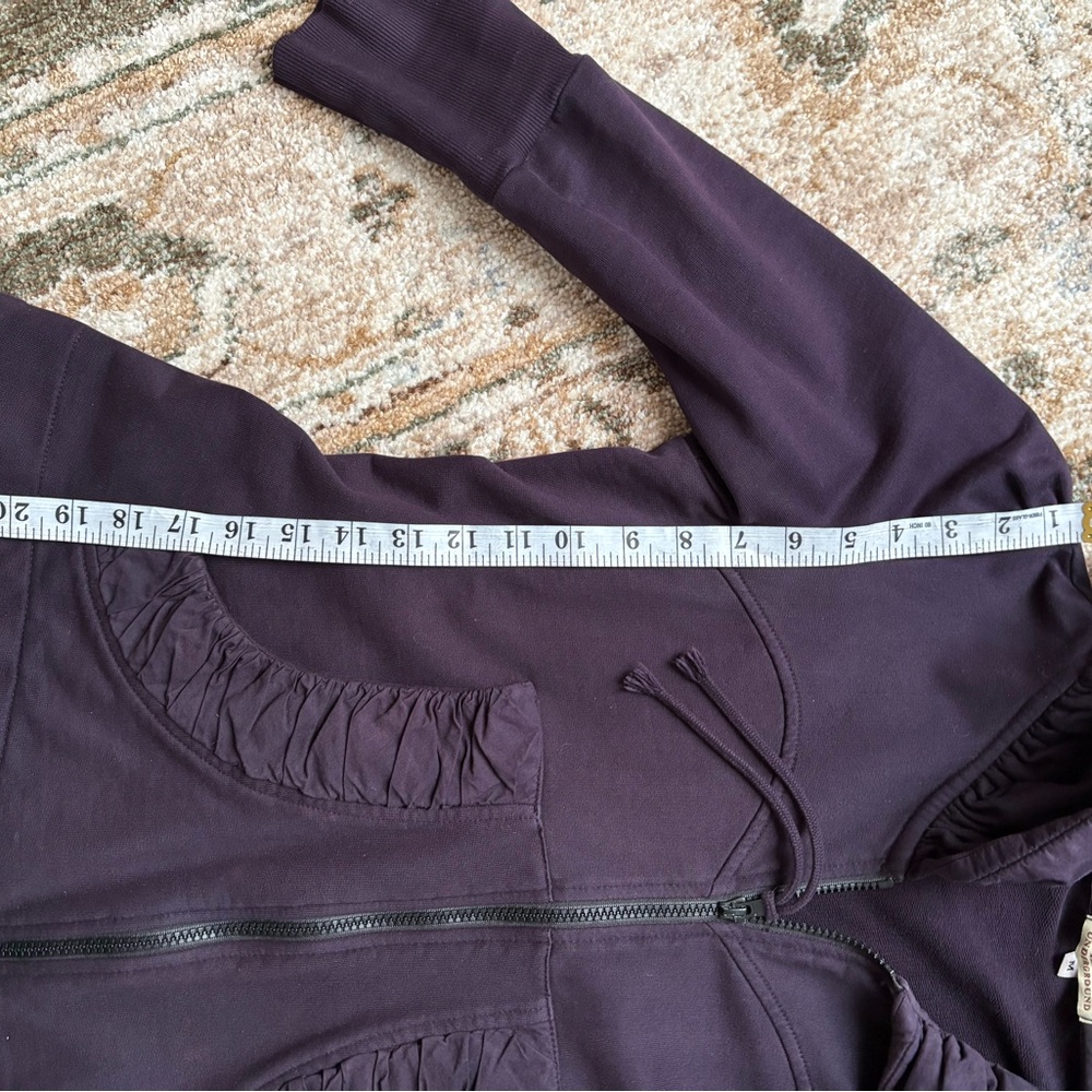 Prairie Underground plum short cloak hoodie sweatshirt XS/S - Picture 13 of 15